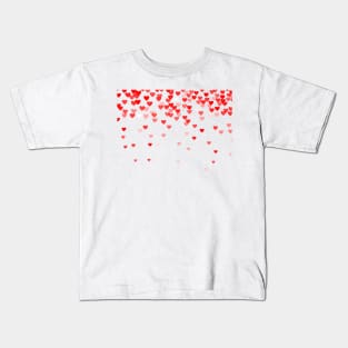 Falling Hearts Design Kids T-Shirt